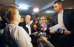 Vitaliy Klichko and Zhanna Vasilyeva