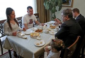 Petr Poroshenko and Dmitriy Merzlikin