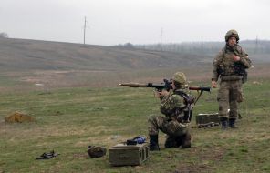 Training maneuvers of the Donbass battalion