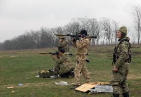 Training maneuvers of the Donbass battalion