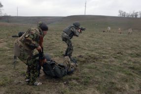 Training maneuvers of the Donbass battalion
