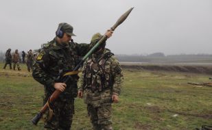 Training maneuvers of the Donbass battalion
