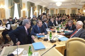 Viktor Musiyaka, Leonid Kuchma and Leonid Kravchuk