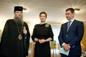 Archbishop Lukа, Marina Poroshenko and Grigoriy Samardak