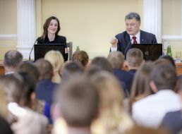 Petr Poroshenko and Eka Zghuladze