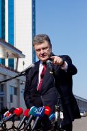 Petr Poroshenko on the frigate "Hetman Sahaidachny"