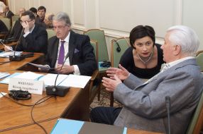 Viktor Yushchenko, Irina Vannikova and Leonid Kravchuk