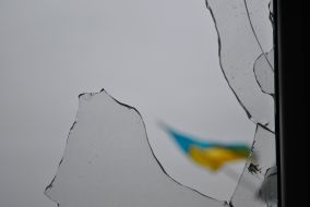 Reflection of the flag of Ukraine