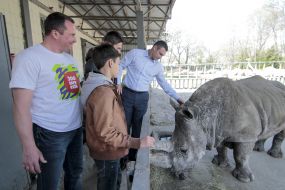 Vitaliy Klitschko inspected the zoo