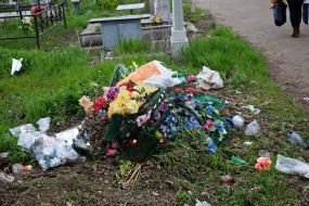 Rubbish in the cemetery