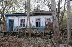 House near the Chernobyl nuclear power plant