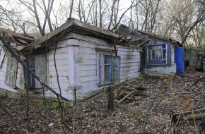 House near the Chernobyl nuclear power plant