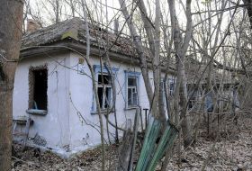 House near the Chernobyl nuclear power plant