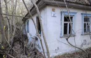 House near the Chernobyl nuclear power plant