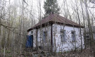 House near the Chernobyl nuclear power plant