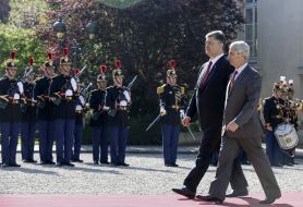 Petr Poroshenko and Claude Bartolone