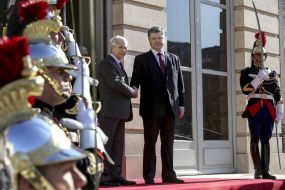 Petr Poroshenko and Claude Bartolone