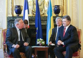 Petr Poroshenko and Gerard Larcher