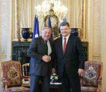 Petr Poroshenko and Gerard Larcher