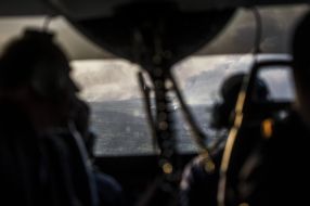 Арсений Яценюк в вертолете