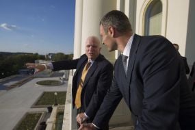 Meeting of Vitali Klitschko and John McCain