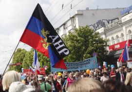 Celebration on May Day in Simferopol