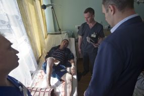 Vitali Klitschko visited the police in emergency hospital