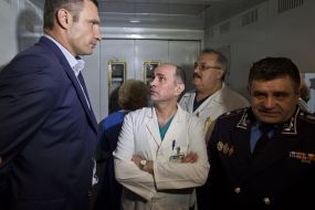 Vitali Klitschko visited the police in emergency hospital