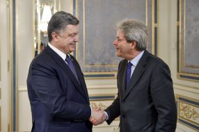 Petr Poroshenko and Paolo Dzhentiloni