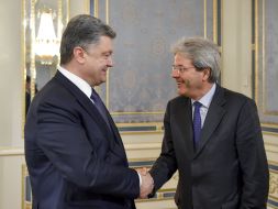 Petr Poroshenko and Paolo Dzhentiloni