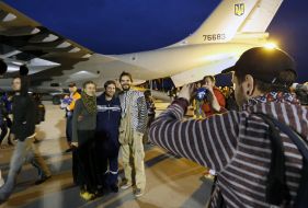 The IL-76 plane, which evacuated Ukrainians from Nepal disaster area, landed at the Boryspil airport near Kiev