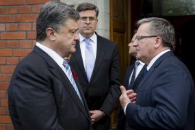 Petro Poroshenko and Bronislaw Komorowski