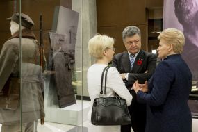 Lyudmila Denisova, Petro Poroshenko, and Dalia Grybauskaite