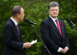 Petro Poroshenko and Ban Ki-moon