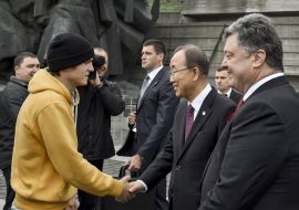 Petro Poroshenko and Ban Ki-moon