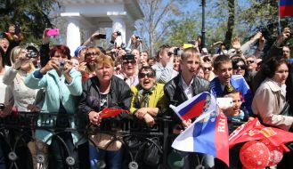 The participants of the Victory Parade
