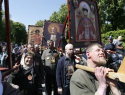 Participants of the events to celebrate the 70th anniversary of the Victory