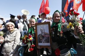 Participants of the events to celebrate the 70th anniversary of the Victory
