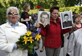 Participants of the events to celebrate the 70th anniversary of the Victory