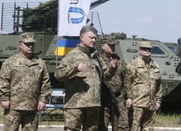 Stepan Poltorak, Petro Poroshenko and Aleksandr Turchinov