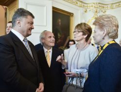 Petro Poroshenko, Anna Brasser and Dalia Grybauskaite