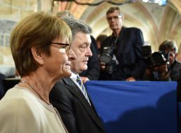 Petro Poroshenko, Anna Brasser and Dalia Grybauskaite