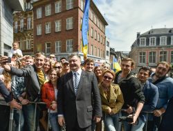 Petro Poroshenko during a meeting with Ukrainian diaspora