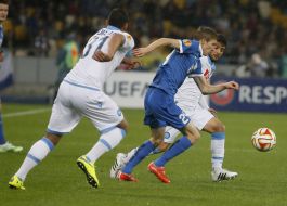 Soccer. The Europa League semifinal, May 14, 2015. FC Dnepr - FC Napoli
