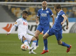 Soccer. The Europa League semifinal, May 14, 2015. FC Dnepr - FC Napoli