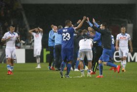 Soccer. The Europa League semifinal, May 14, 2015. FC Dnepr - FC Napoli