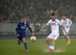 Soccer. The Europa League semifinal, May 14, 2015. FC Dnepr - FC Napoli