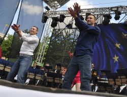 Віталій Кличко з братом Володимиром