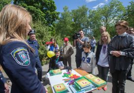 Марина Порошенко во время посещения "Города профессий"