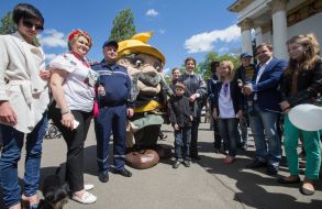 Марина Порошенко во время посещения "Города профессий"